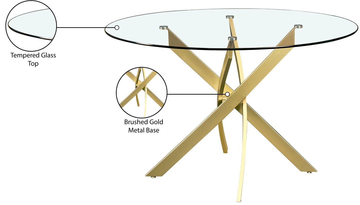 Glass Star Table Gold