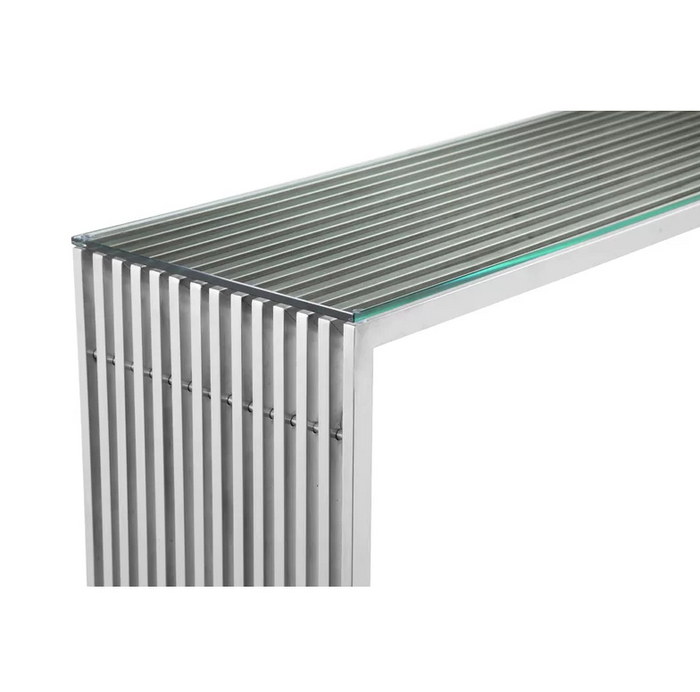 Slate Console Table with Glass