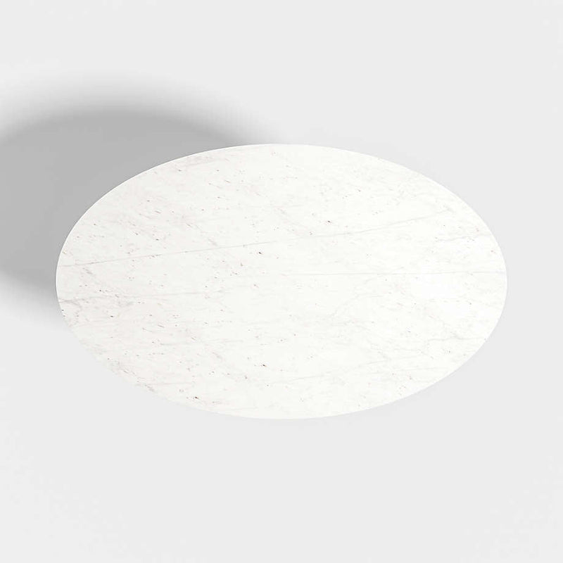 Oval Marble White Small Dining Table