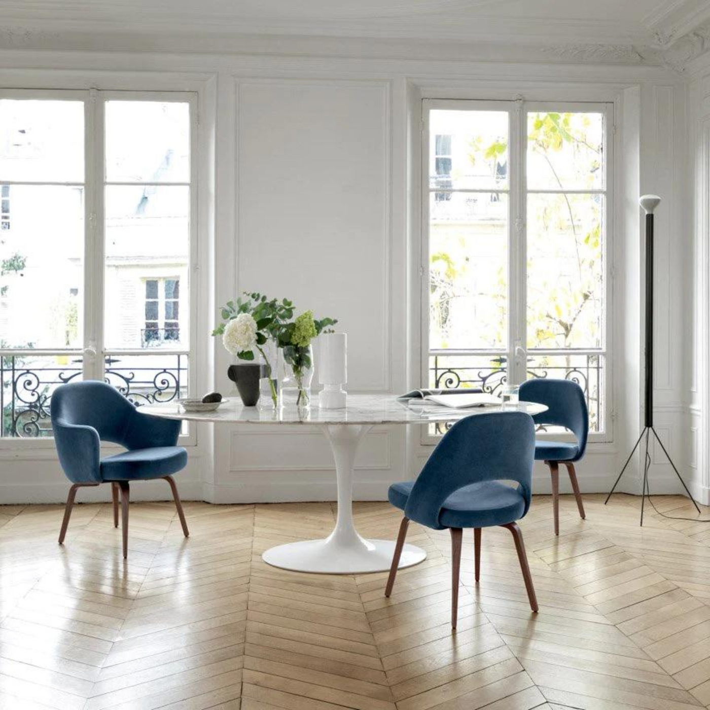 Oval Marble White Small Dining Table