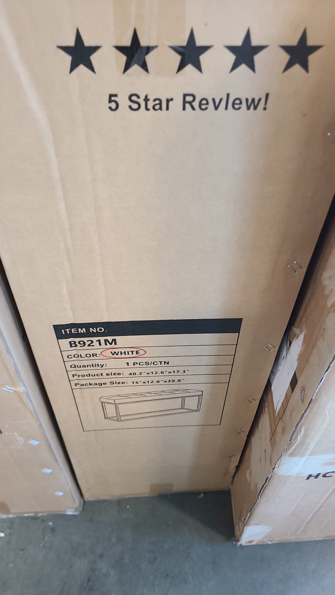 Cisne Bench (40") (LOCAL PICKUP ONLY)