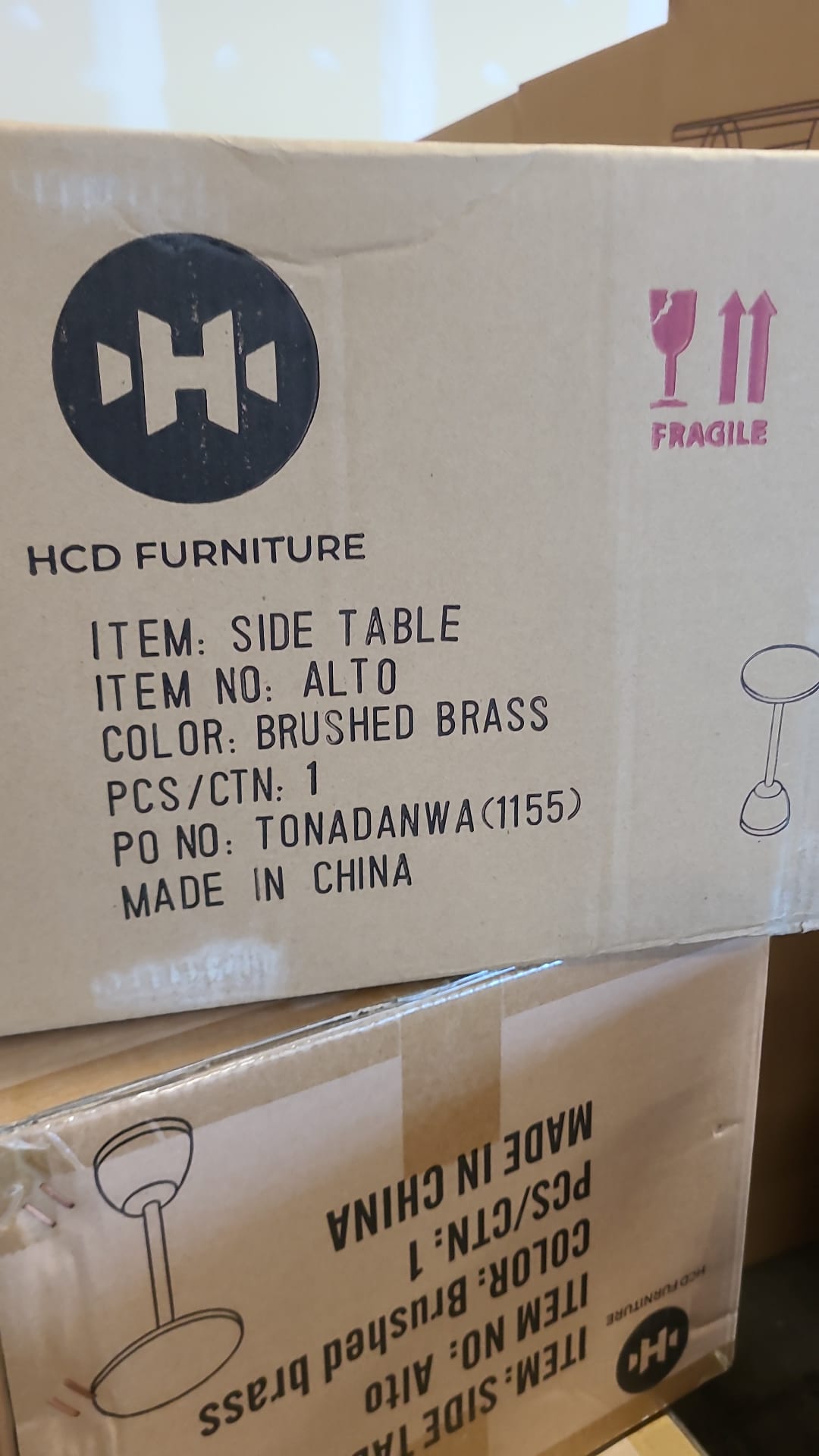 Acrylic Side Table (LOCAL PICKUP ONLY)