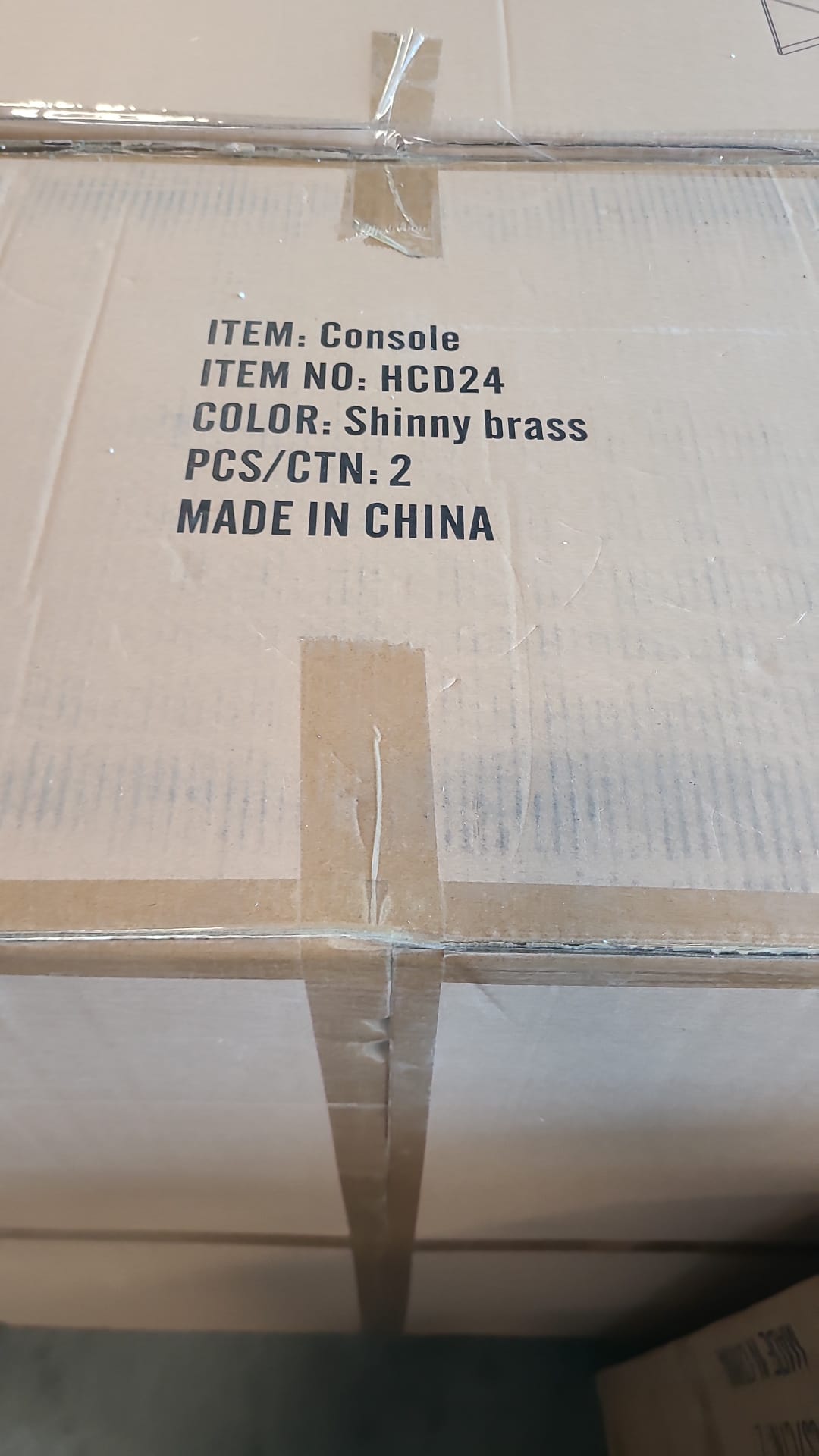 Acrylic Gold Console Table (LOCAL PICKUP ONLY)