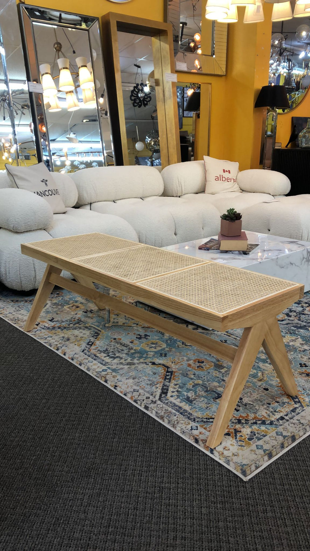 Raya Cane Bench