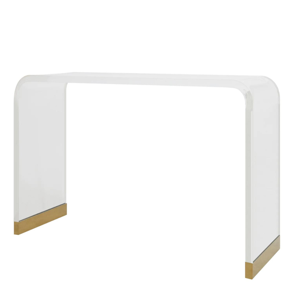 Acrylic Gold Console Table (LOCAL PICKUP ONLY)