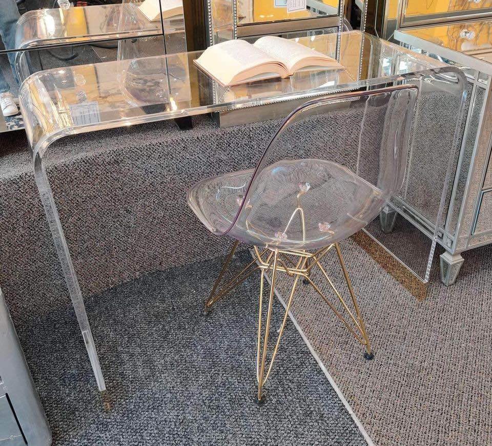 Acrylic Gold Console Table