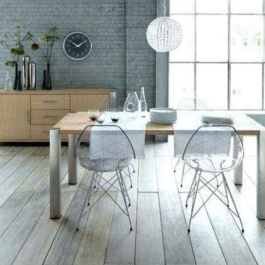 Eiffel Clear Chair With Chrome Base