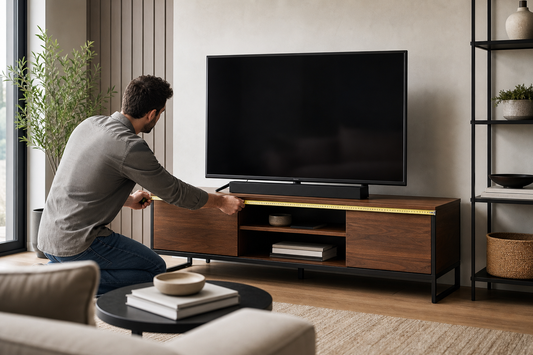 Find the right TV stand dimensions for a balanced, secure fit