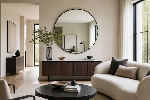 How should you choose and hang modern wall mirrors?