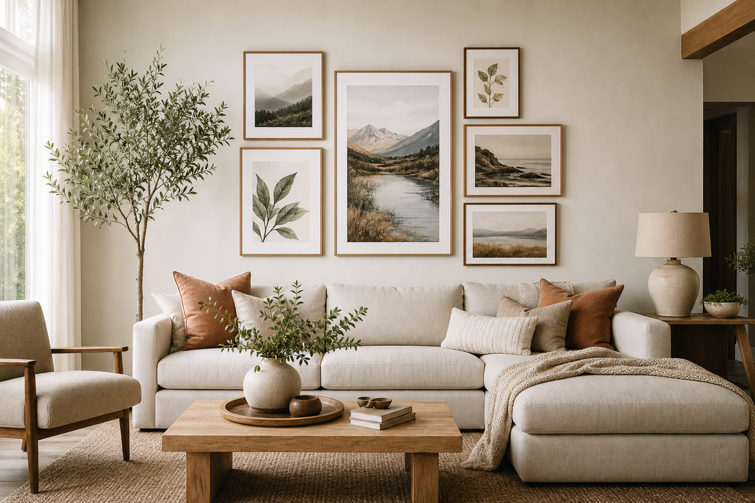 Wall art arrangement ideas with spacing and mockup steps