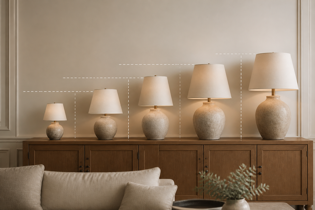 table lamp sizing guide: easy formulas for bedsides, sofas, and desks