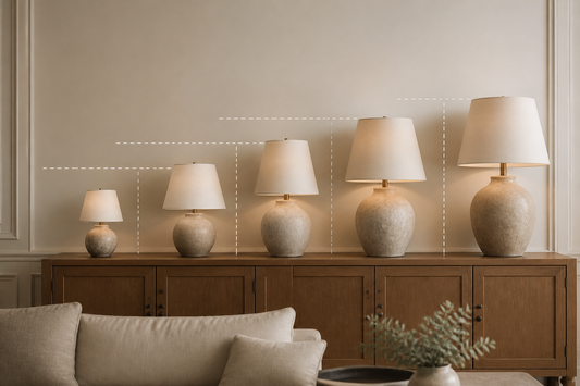table lamp sizing guide: easy formulas for bedsides, sofas, and desks