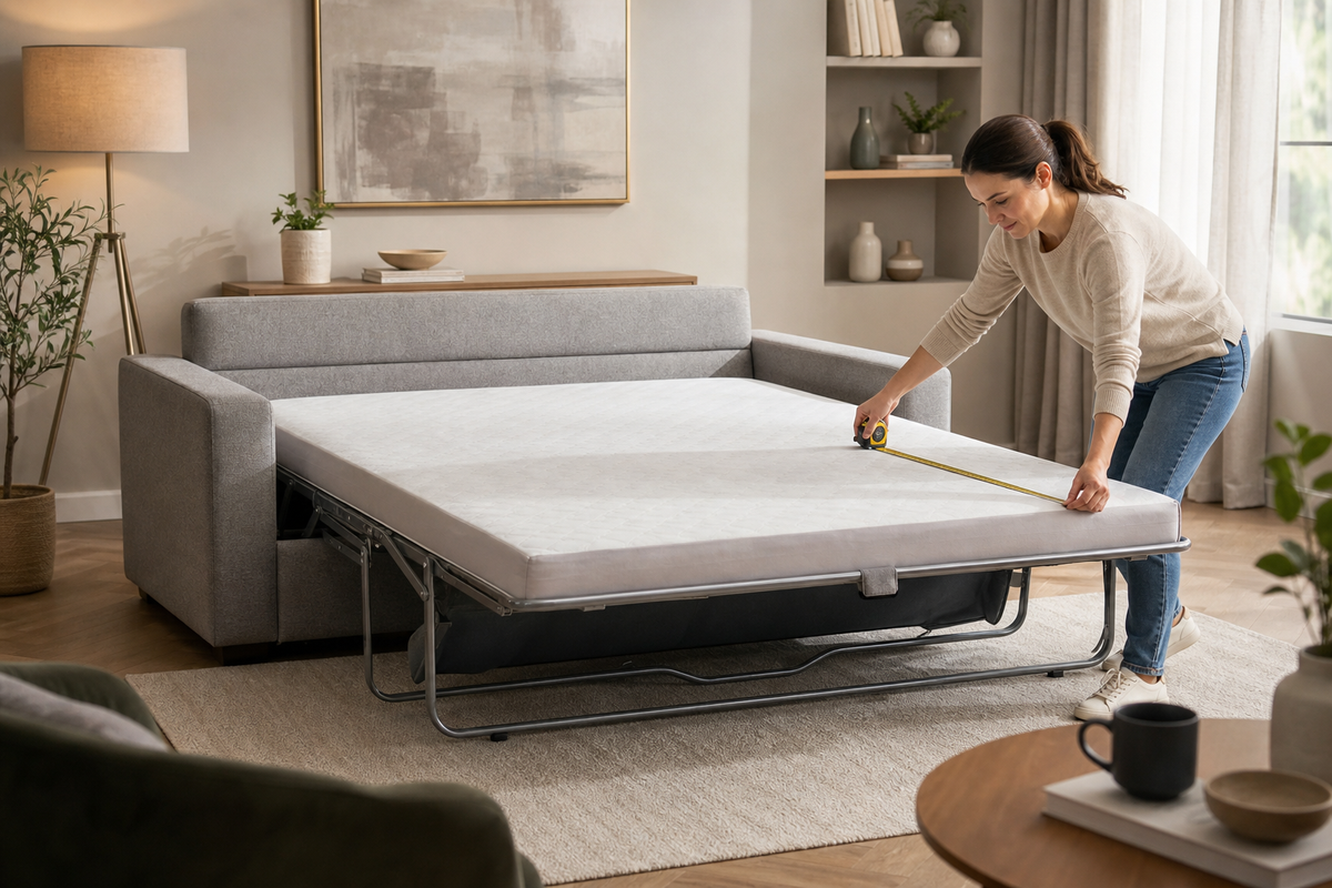 What measurement checks belong in a reliable sofa bed size guide?