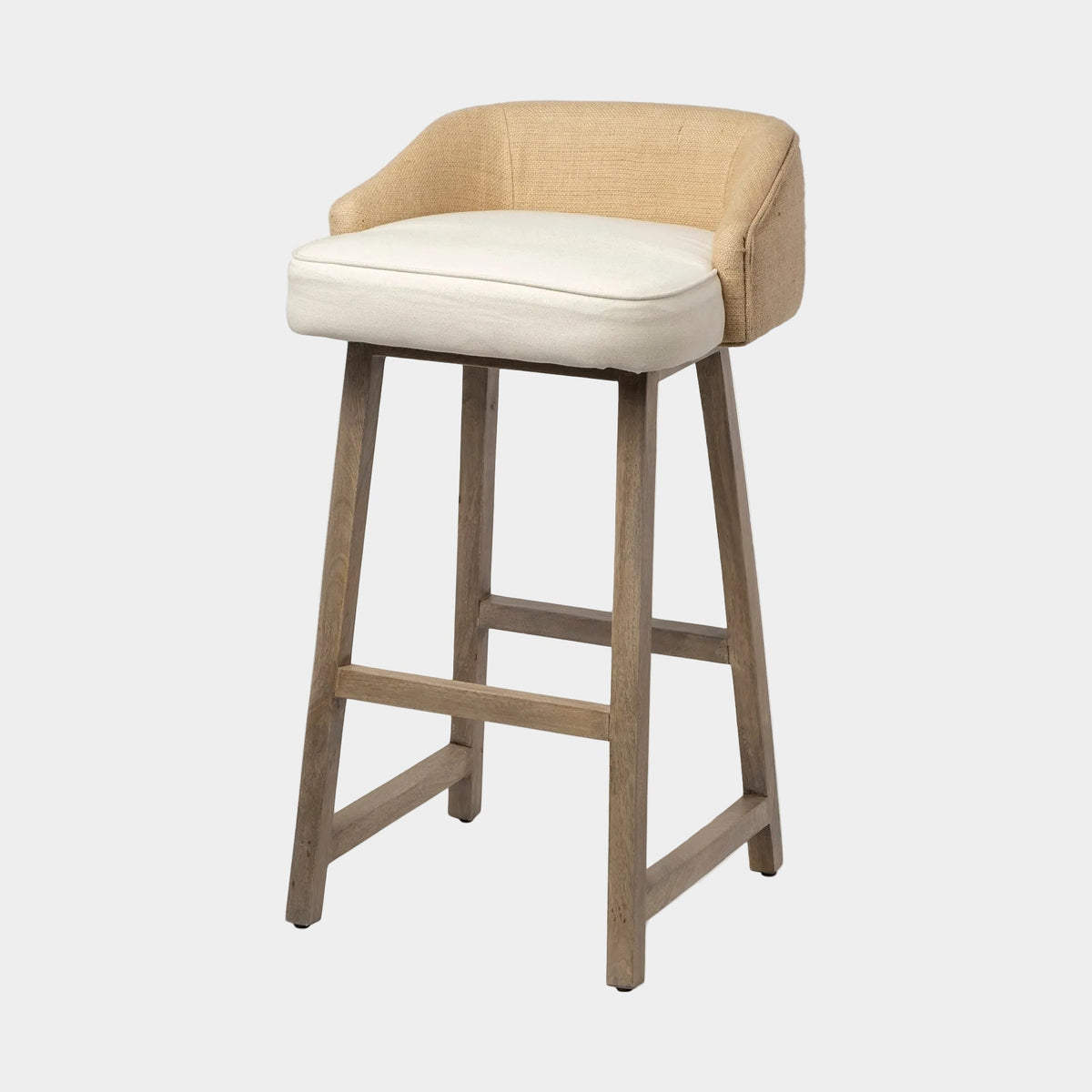 Monmouth Fabric/Jute Seat Counter Stool