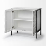 Savannah Gray Accent Cabinet - 2 Door