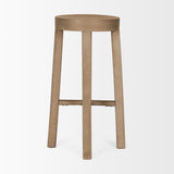 Brahma Wood Seat Bar Stool