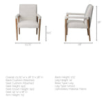 Palisades Fabric Dining Armchair