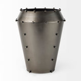 Elio Gun Metal Gray Vase