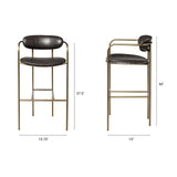 Parker Leather Seat Bar Stool