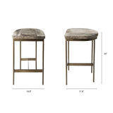 Millie Cow Hide Seat Counter Stool