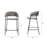 Carolyn Fabric Seat Counter Stool