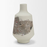 Velo White Hand-Painted Vase