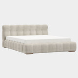 Pasha 78" King Platform Bed in Beige Pearl