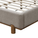 Isadora 78" King Platform Bed in Dark Beige