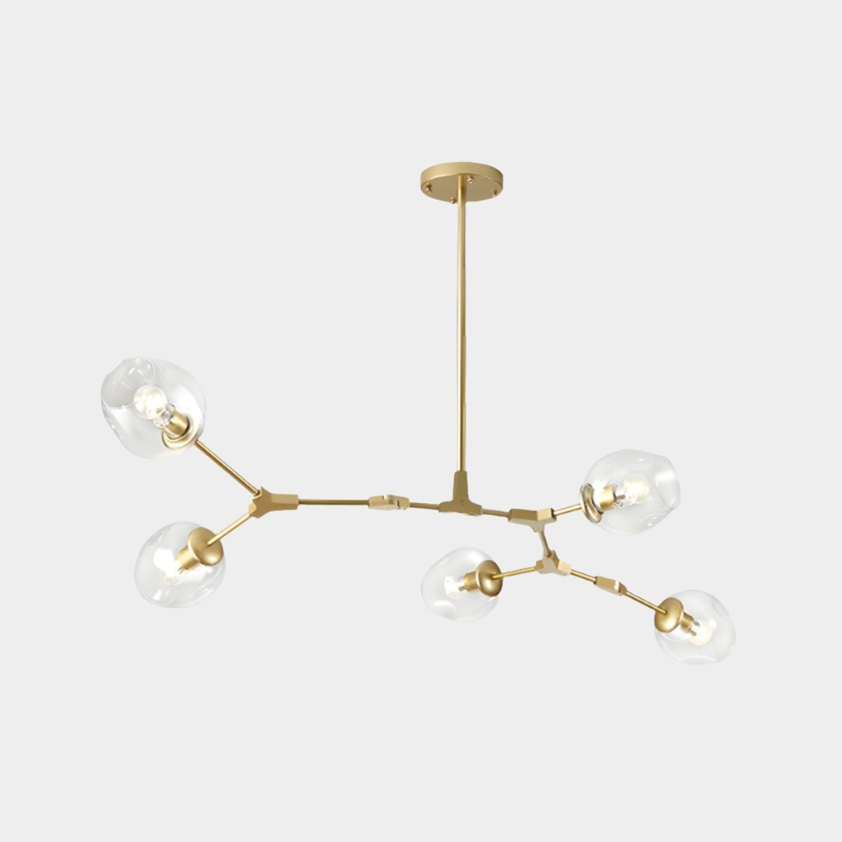 Branching Globe Chandelier, 5 Lights