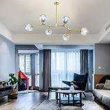 Branching Globe Chandelier, 6 Lights
