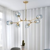 Branching Globe Chandelier, 6 Lights