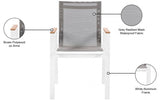 Nizuc Mesh Water Resistant Fabric Outdoor Patio Dining Arm Chair Set of 2