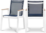 Nizuc Mesh Water Resistant Fabric Outdoor Patio Dining Arm Chair Set of 2