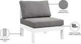 Nizuc Water Resistant Fabric Upholstered Outdoor Patio Modular Armless Chair