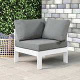 Nizuc Water Resistant Fabric Upholstered Outdoor Patio Modular Corner Chair