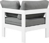 Nizuc Water Resistant Fabric Upholstered Outdoor Patio Modular Corner Chair