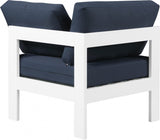 Nizuc Water Resistant Fabric Upholstered Outdoor Patio Modular Corner Chair