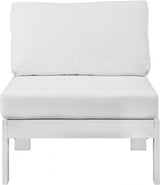 Nizuc Water Resistant Fabric Upholstered Outdoor Patio Modular Armless Chair
