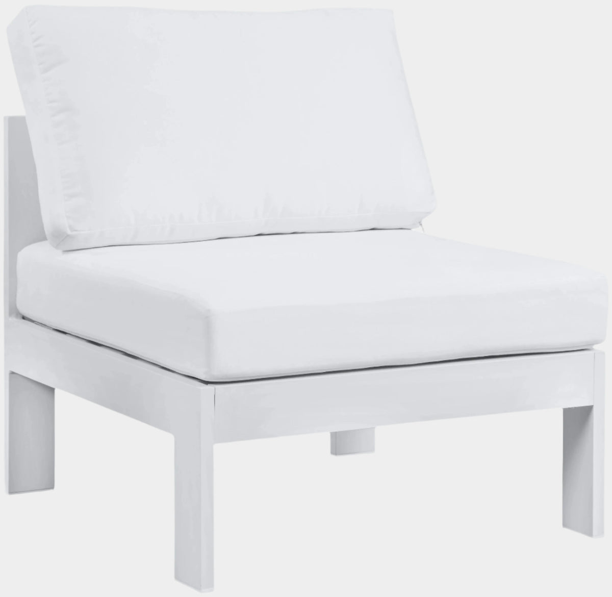 Nizuc Water Resistant Fabric Upholstered Outdoor Patio Modular Armless Chair