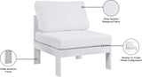 Nizuc Water Resistant Fabric Upholstered Outdoor Patio Modular Armless Chair