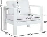 Nizuc Water Resistant Fabric Upholstered Outdoor Patio Arm Chair