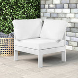Nizuc Water Resistant Fabric Upholstered Outdoor Patio Modular Corner Chair