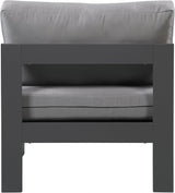 Nizuc Water Resistant Fabric Upholstered Outdoor Patio Modular Armless Chair
