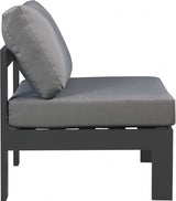 Nizuc Water Resistant Fabric Upholstered Outdoor Patio Modular Armless Chair