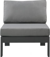 Nizuc Water Resistant Fabric Upholstered Outdoor Patio Modular Armless Chair