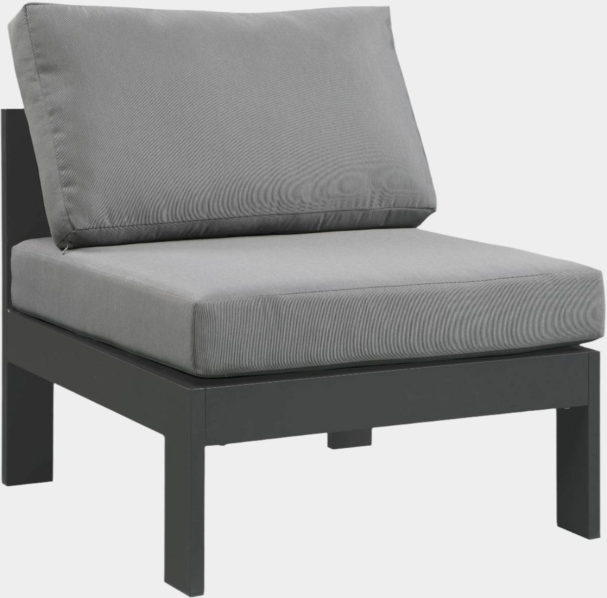 Nizuc Water Resistant Fabric Upholstered Outdoor Patio Modular Armless Chair