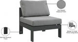 Nizuc Water Resistant Fabric Upholstered Outdoor Patio Modular Armless Chair