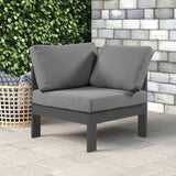 Nizuc Water Resistant Fabric Upholstered Outdoor Patio Modular Corner Chair