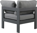 Nizuc Water Resistant Fabric Upholstered Outdoor Patio Modular Corner Chair