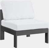 Nizuc Water Resistant Fabric Upholstered Outdoor Patio Modular Armless Chair